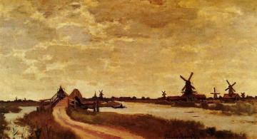 Windmills at Haaldersbroek, Zaandam Artwork by Claude Oscar Monet