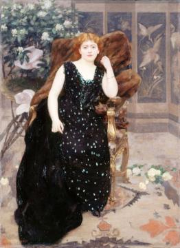 Portrait Of Jane Hading Artwork by Alfred Roll