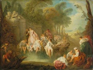 Bathing Party in a Park Artwork by Jean Baptiste Pater