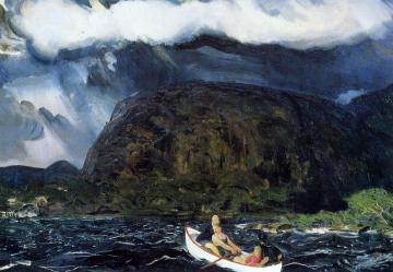 In a Rowboat Artwork by George Wesley Bellows
