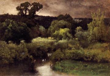 A Gray, Lowery Day Artwork by George Inness