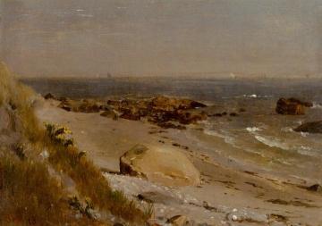 Beach Scene, Narragansett Bay Artwork by Thomas Worthington Whittredge