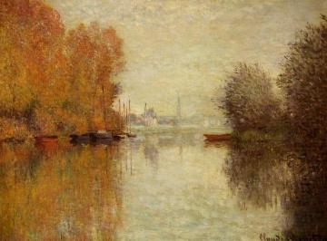Autumn on the Seine at Argenteuil Artwork by Claude Oscar Monet