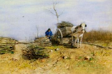 The Wood Gatherer Artwork by Anton Mauve