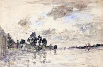 Banks of the Seine Artwork by Eugène-Louis Boudin