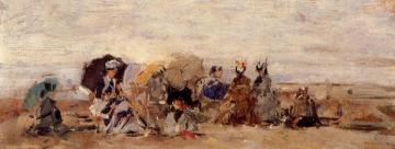 Trouville, Beach Scene Artwork by Eugène-Louis Boudin