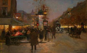 Les Grands Boulevards Artwork by Edouard Léon Cortes