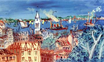 The Animated Harbor Artwork by Jean Dufy
