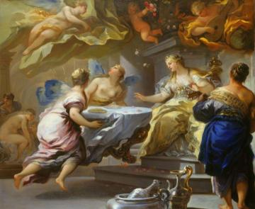 Psyche Served by Invisible Spirits Artwork by Luca Giordano