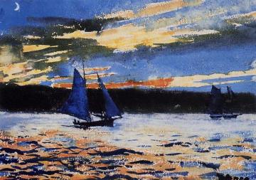 Gloucester Sunset Artwork by Winslow Homer
