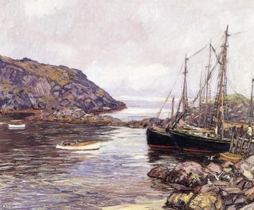 Monhegan Harbor Artwork by Edward Willis Redfield