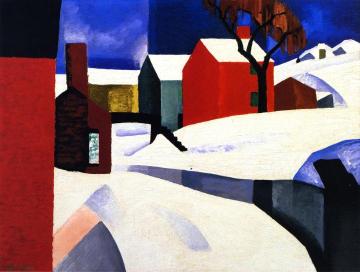 South Paterson Snow Artwork by Oscar Bluemner