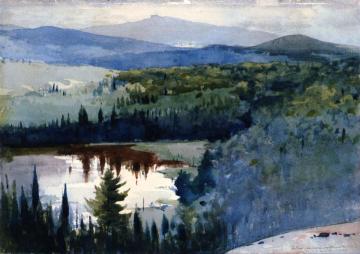 Indian Village, Adirondacks Artwork by Winslow Homer