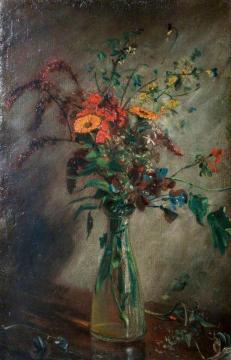 Study of Flowers in a Vase Artwork by John Constable