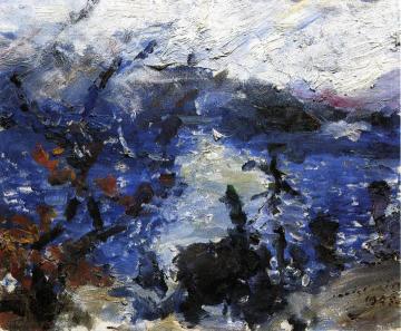 The Walchensee, Mountains Wreathed in Cloud Artwork by Lovis Corinth