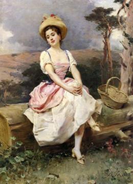A Rest along the Way Artwork by Raimundo de Madrazo y Garreta