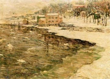 Cos Cob in Winter Artwork by Ernest Lawson