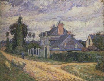 Sheep in the Village street Artwork by Henri Lebasque
