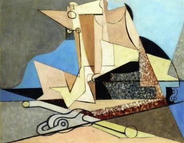 Figures and Marine Anchor Artwork by Louis Marcoussis
