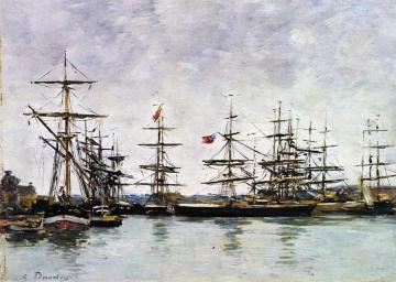Deauville, The Harbor Artwork by Eugène-Louis Boudin