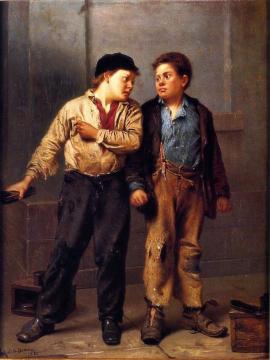 When Greek Meets Greek, Then Comes the Tug of War Artwork by John George Brown