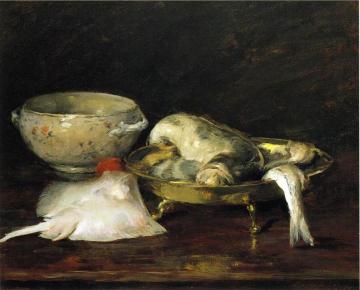 Still Life with Fish Artwork by William Merritt Chase