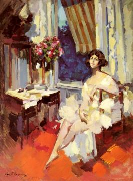 A Ballerina In Her Boudoir Artwork by Constantin Alexeevich Korovin
