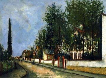 Rue d'Eaubonne à Sannois Artwork by Maurice Utrillo