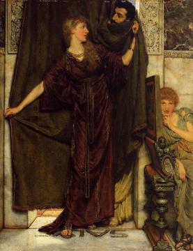 Not at Home Artwork by Sir Lawrence Alma Tadema