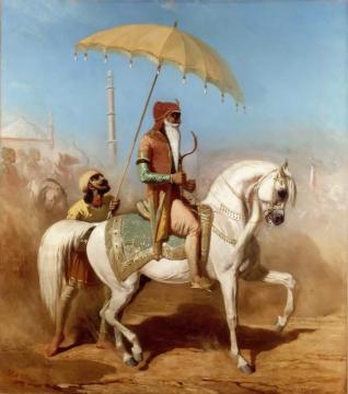 Randjiit Sing Baadur, King of Lahore Artwork by Alfred de Dreux