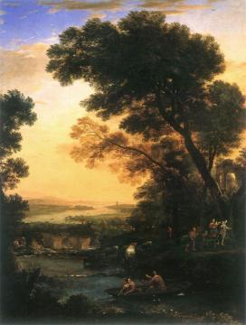 Ideal Landscape with the Flight into Egypt Artwork by Claude Lorrain