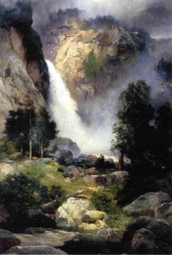 Cascade FAlls, Yosemite Artwork by Thomas Moran