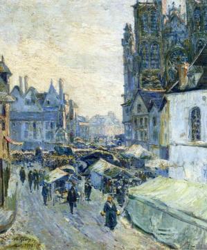 The Abbeville Market Artwork by Albert Gleizes