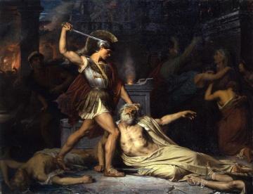 The Death Of Priam Artwork by Jules Joseph Lefebvre