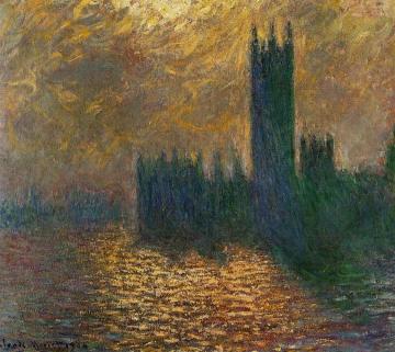 Houses of Parliament, Stormy Sky Artwork by Claude Oscar Monet