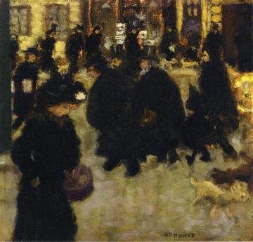 Figures in the Street Artwork by Pierre Bonnard