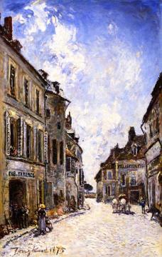 The Rue Saint-Genest in Nevers Artwork by Johan Berthold Jongkind