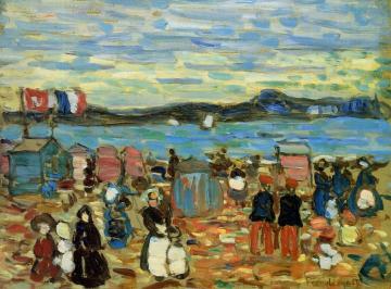 Bathing Tents, St. Malo Artwork by Maurice Prendergast