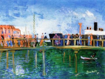 The Pier On The Quai De Southampton In Le Havre Artwork by Jean Dufy