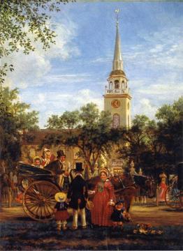 A Chat after Meeting Artwork by Edward Lamson Henry