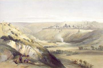 Jerusalem from the Mount of Olives Artwork by David Roberts