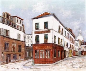 Au Consulat d'Auvergne in Montmartre Artwork by Maurice Utrillo