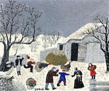 Thanksgiving Turkey Artwork by Anna Mary Robertson Grandma Moses