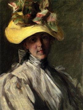 Woman With A Large Hat Artwork by William Merritt Chase