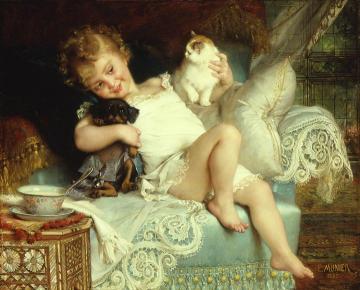 Three Friends Artwork by Emile Munier