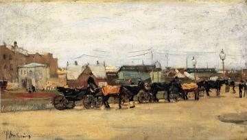 Coaches In Scheveningen Artwork by Floris Arntzenius