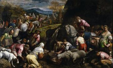 Israelis Drinking The Miraculous Water Artwork by Jacopo Bassano