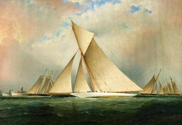 America's Cup Yacht 'vigilant', 1893 Artwork by James E. Buttersworth