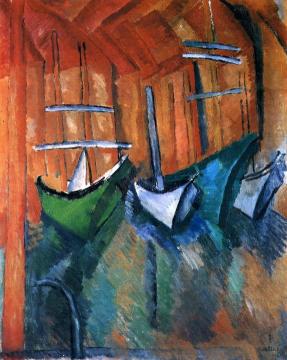 Boats at L'Estaque Artwork by Raoul Dufy