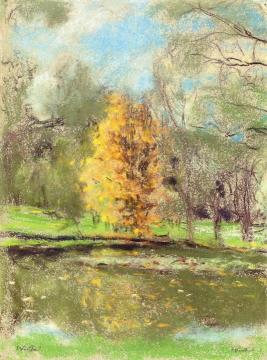 The Basin at Château des Clayes Artwork by Edouard Vuillard